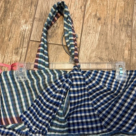 Maeve by Anthropologie size 2 Waverly One Shoulder Plaid Ruffle Dress patch-work - Picture 5 of 6